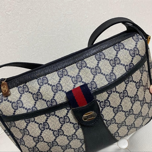 Gucci Ophidia GG Blue Coated Canvas Crossbody bag - Picture 9 of 10
